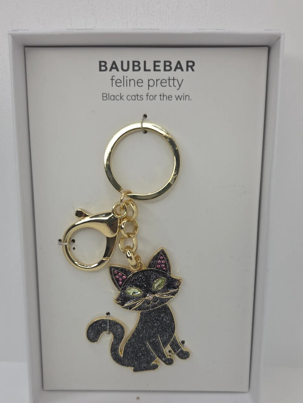 🐈‍⬛▪️BaubleBar ▪️' feline Pretty' Black Cat Keychain